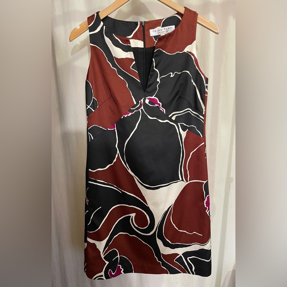 Trina Turk Floral Print Sleeveless Dress